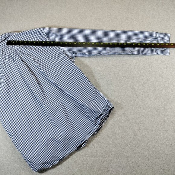 Abercrombie and Fitch Shirt Mens XLMuscle Blue Gingham Plaid Button Down Cotton - Picture 8 of 8